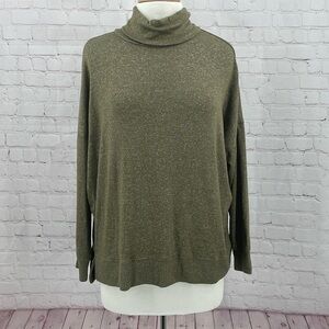 Oversized Olive Green Sunday Citizen Turtleneckck Womens Small Sweater Comfy